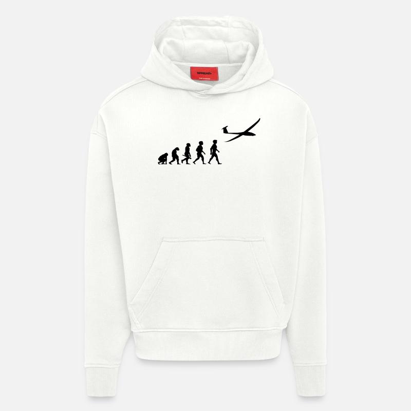 Evolution glider glider plane - Hoodie- made by SPREAD  - OFF WHITE