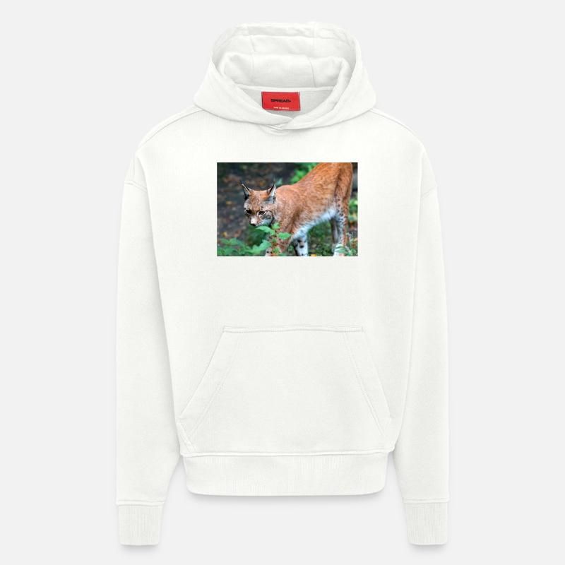 Eurasischer Luchs oder Nördlicher Luchs - Hoodie- made by SPREAD  - OFF WHITE