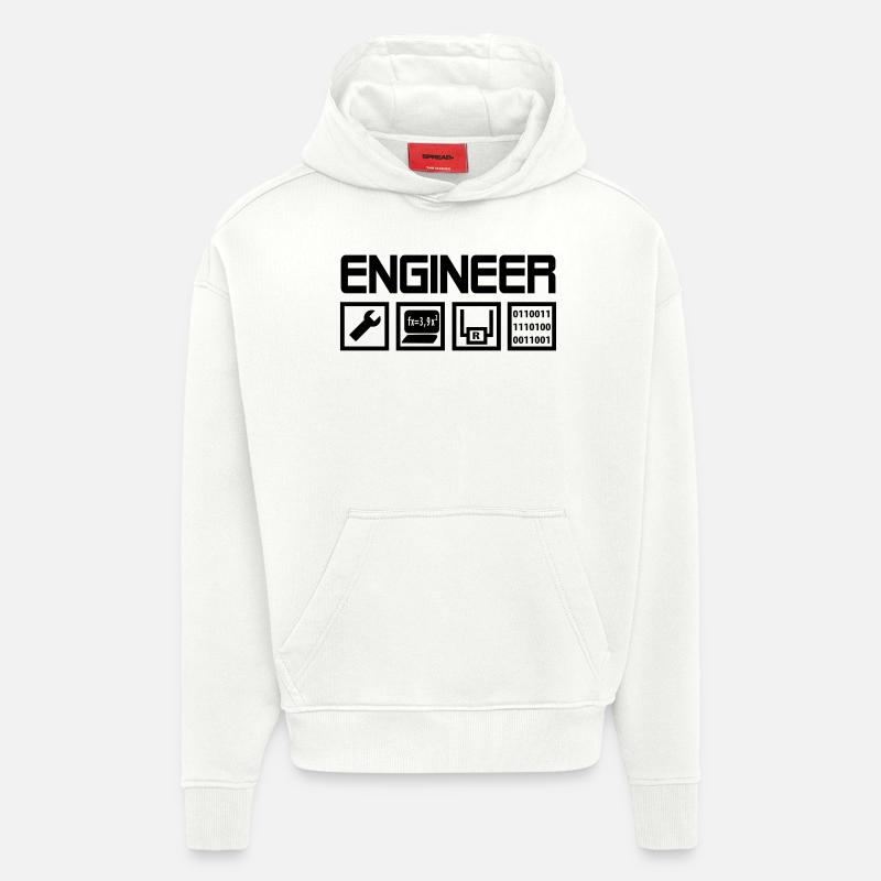 Engineer - Symbole - Hoodie- made by SPREAD  - OFF WHITE