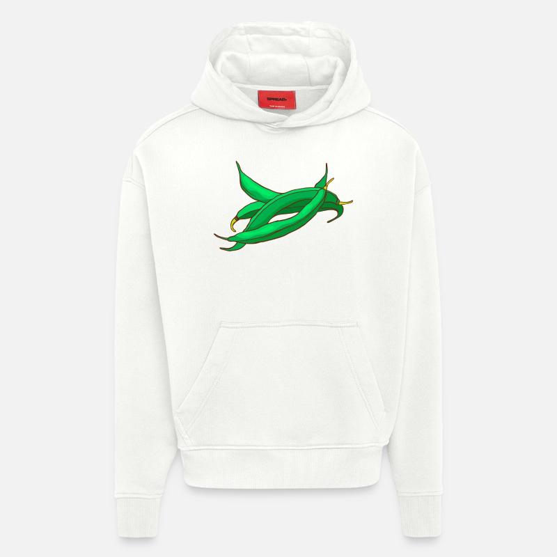 Bohnen Wachsbohnen Brechbohnen - Hoodie- made by SPREAD - OFF WHITE