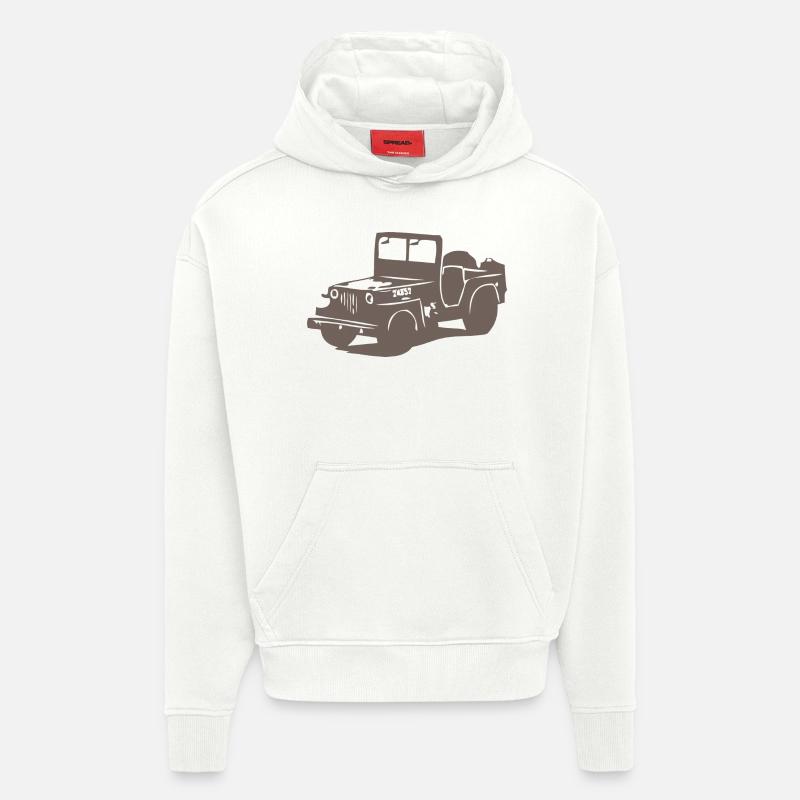 US Jeep Willys 2 - Hoodie- made by SPREAD  - OFF WHITE