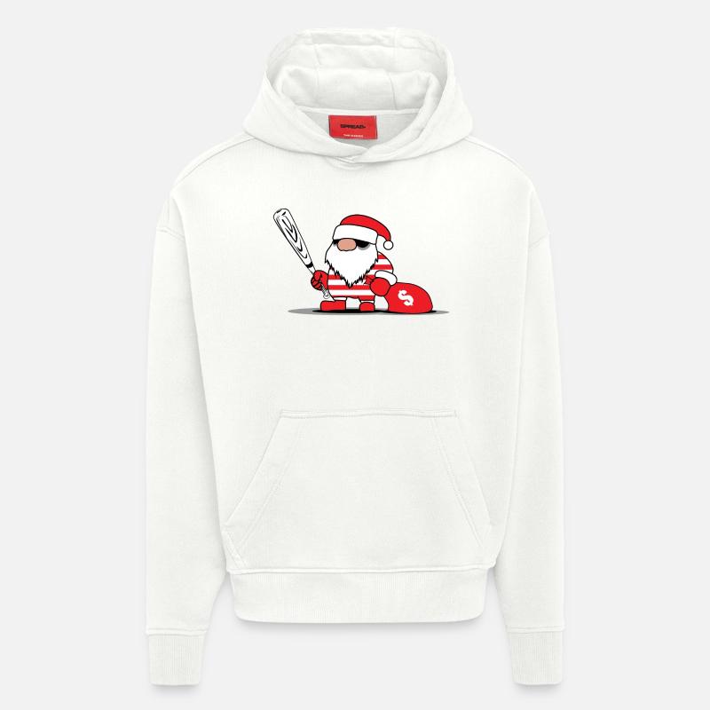 nisse - Heavyweight Oversized Organic hettegenser produsert i EU - OFF WHITE