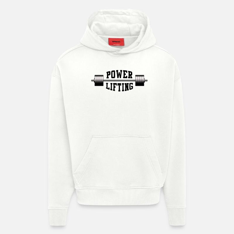 powerlifting02 - Hoodie- made by SPREAD - OFF WHITE
