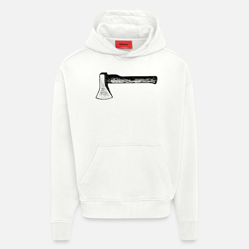 charpentier menuisier charpentier charpentier joiner28 - Sweat à capuche bio épais oversize fabriqué en UE - OFF WHITE