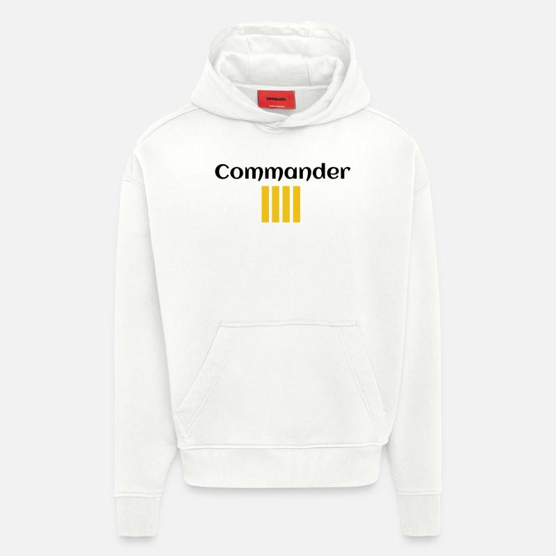 Commandant - Sweat à capuche bio épais oversize fabriqué en UE - OFF WHITE