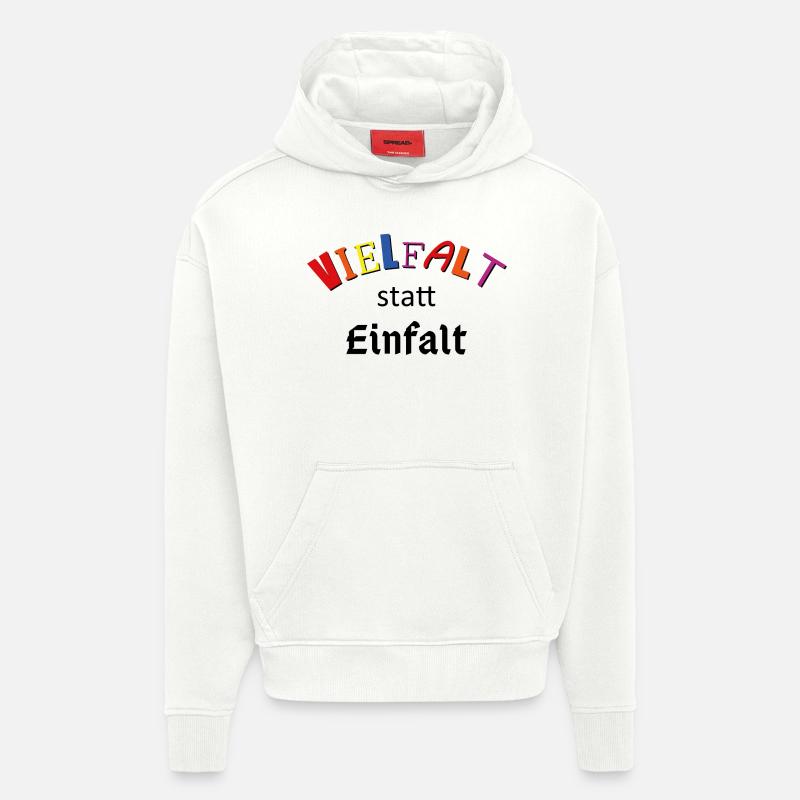 Vielfalt statt Einfalt - Hoodie- made by SPREAD  - OFF WHITE