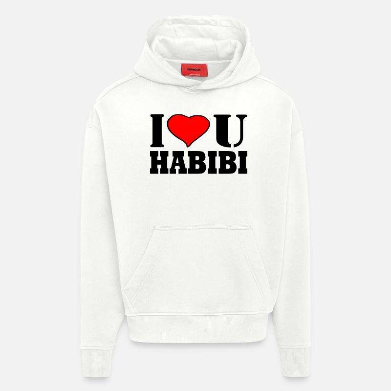 HABIBI - Sweat à capuche bio épais oversize fabriqué en UE - OFF WHITE