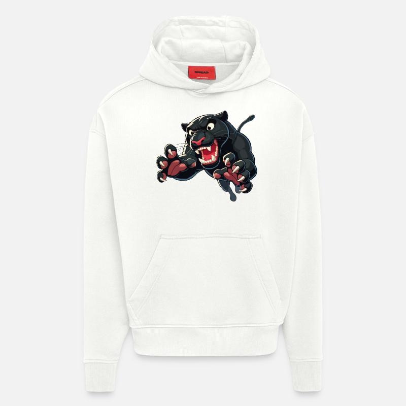 Attaques de - Sweat à capuche bio épais oversize fabriqué en UE - OFF WHITE