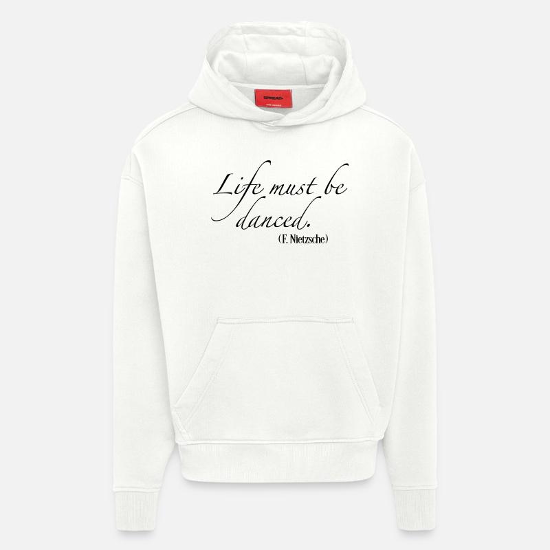Danse - Sweat à capuche bio épais oversize fabriqué en UE - OFF WHITE