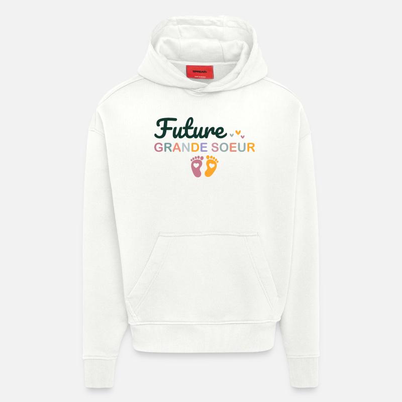 Kind Kind Zukunft Große Schwester - Hoodie- made by SPREAD  - OFF WHITE