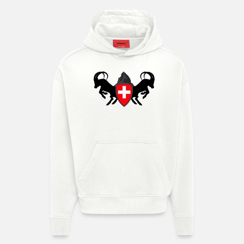 Cervin - Sweat à capuche bio épais oversize fabriqué en UE - OFF WHITE