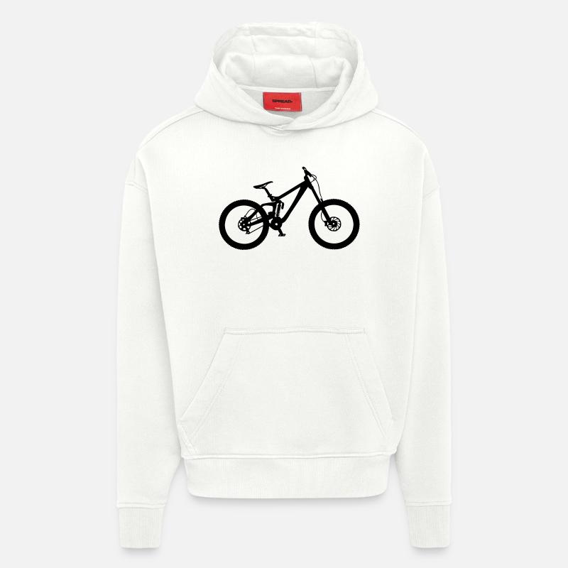 downhill - Sweat à capuche bio épais oversize fabriqué en UE - OFF WHITE
