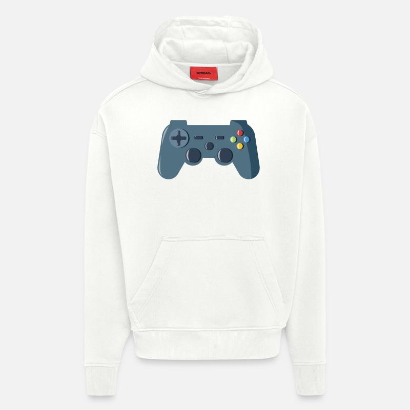 Console de jeu - Sweat à capuche bio épais oversize fabriqué en UE - OFF WHITE