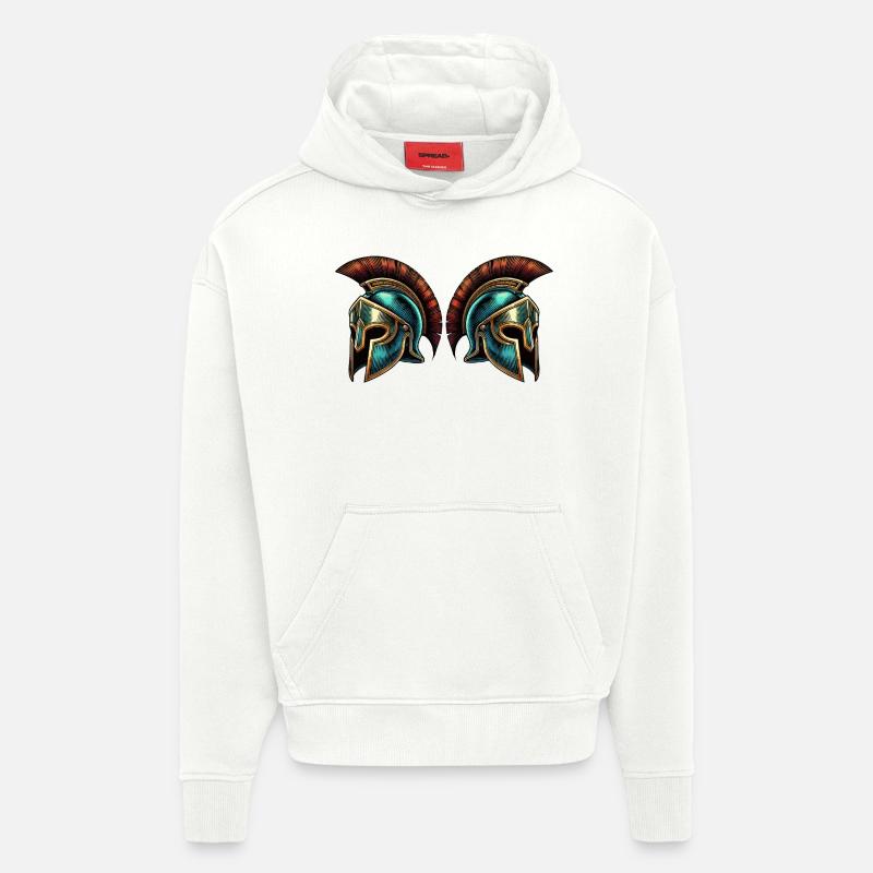 Casque Sparta 2 - Sweat à capuche bio épais oversize fabriqué en UE - OFF WHITE