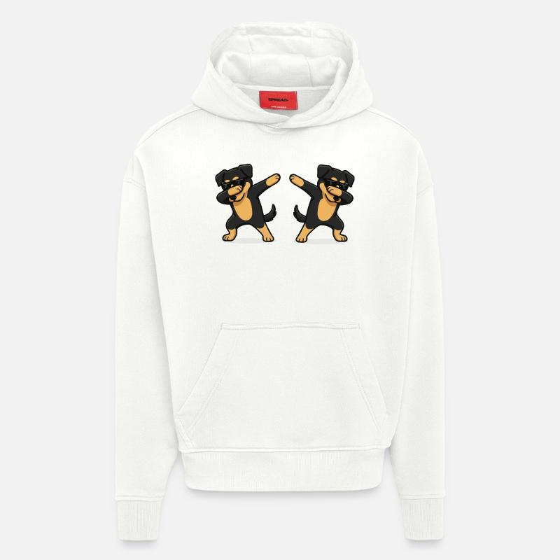hund comic dabbing 2 - Hoodie- made by SPREAD  - OFF WHITE