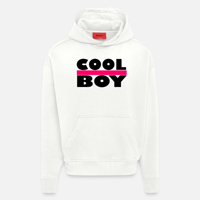 Cool - Cool Boy - Cool Boy - Sweat à capuche bio épais oversize fabriqué en UE - OFF WHITE