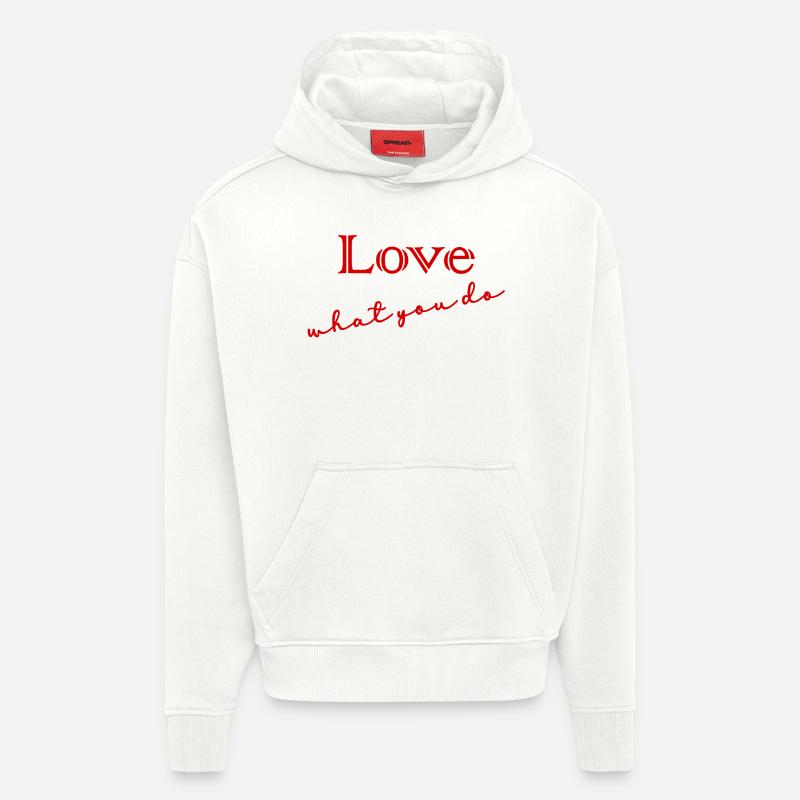 CITATION,CITATIONS,MESSAGE, MESSAGE,HUMOUR - Sweat à capuche bio épais oversize fabriqué en UE - OFF WHITE