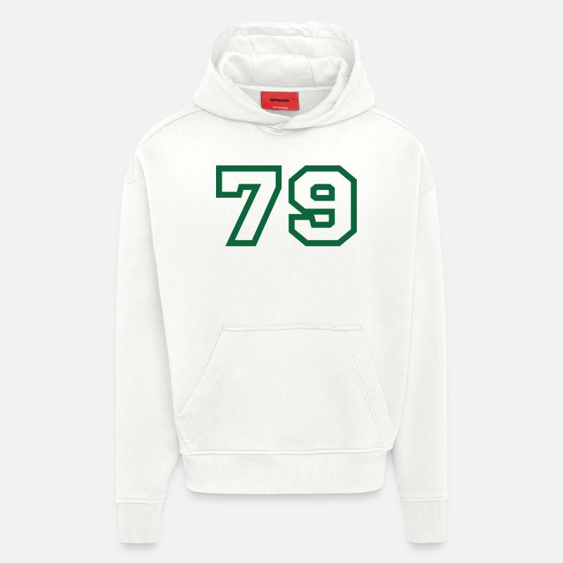 Numéro 79 sport - Sweat à capuche bio épais oversize fabriqué en UE - OFF WHITE