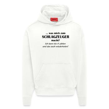 qualification de batteur 1farbig - Sweat à capuche bio épais oversize fabriqué en UE - OFF WHITE - Devant