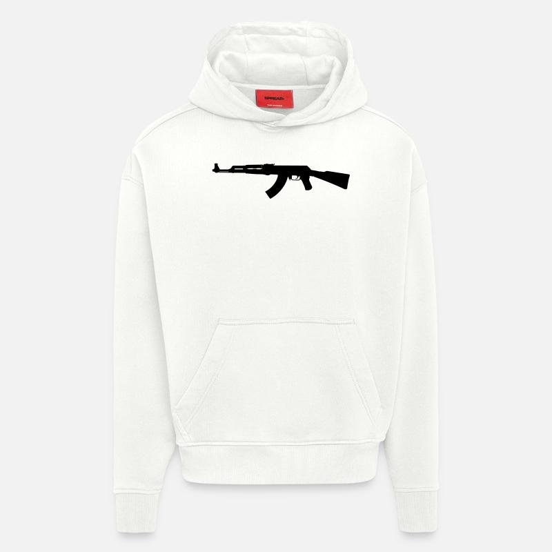 ak47 - Hoodie- made by SPREAD  - OFF WHITE