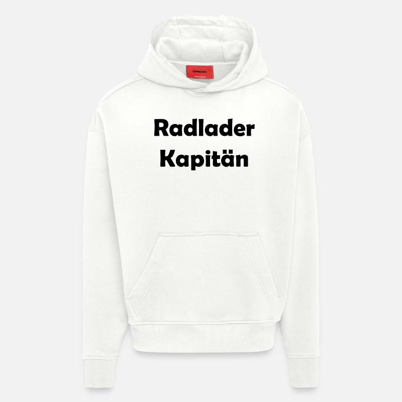 Capitaine de chargeuse sur pneus - Sweat à capuche bio épais oversize fabriqué en UE - OFF WHITE