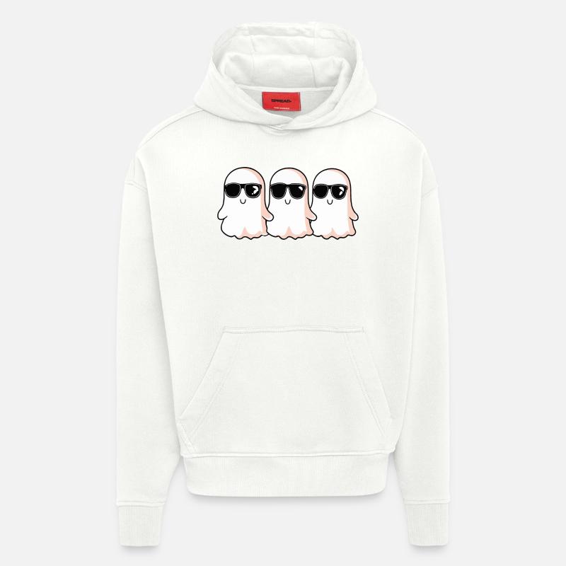 Ghosts Halloween Cool - Hoodie- made by SPREAD  - OFF WHITE