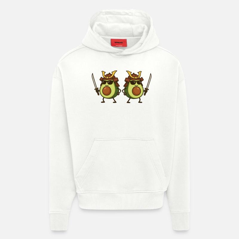 Avocat Samouraï 2 - Sweat à capuche bio épais oversize fabriqué en UE - OFF WHITE