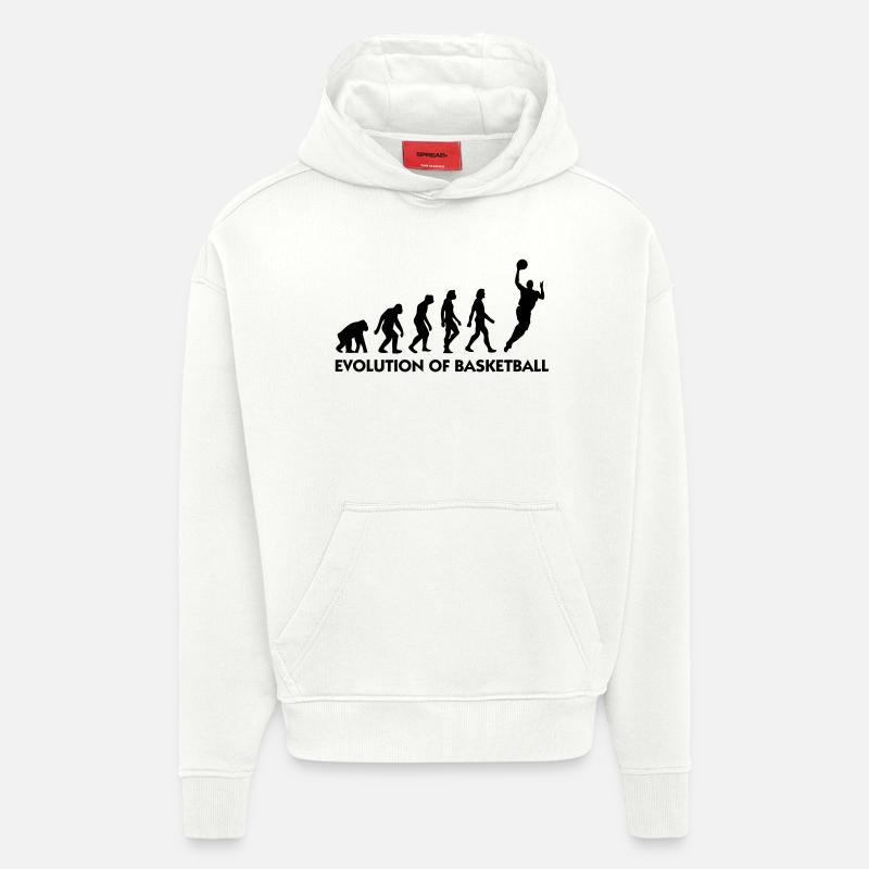 Die Evolution von Basketball - Hoodie- made by SPREAD  - OFF WHITE