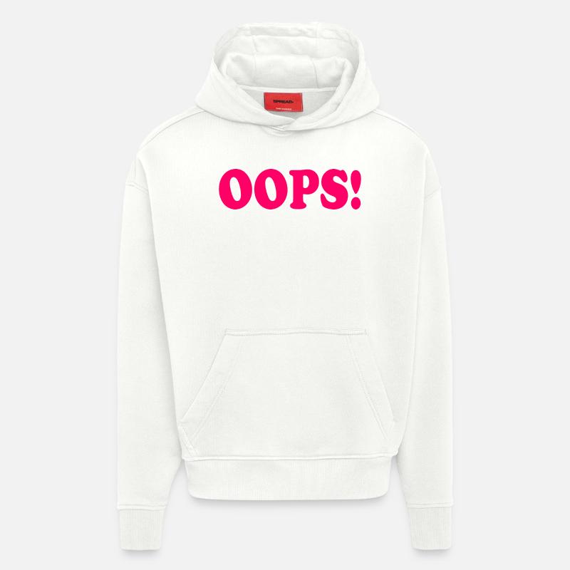 Oops - Sweat à capuche bio épais oversize fabriqué en UE - OFF WHITE