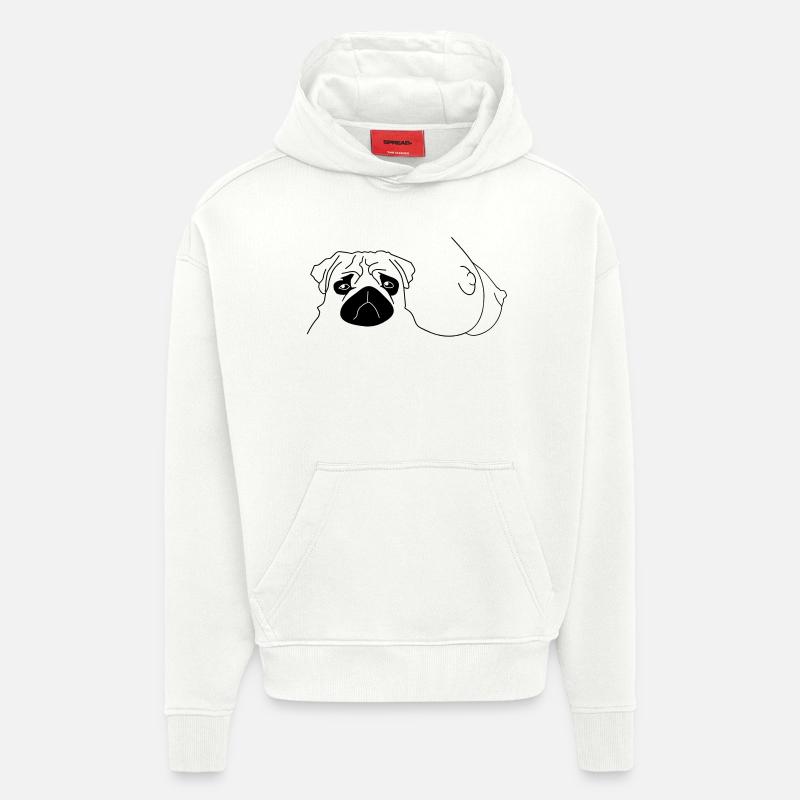 Möpse - Hoodie- made by SPREAD  - OFF WHITE