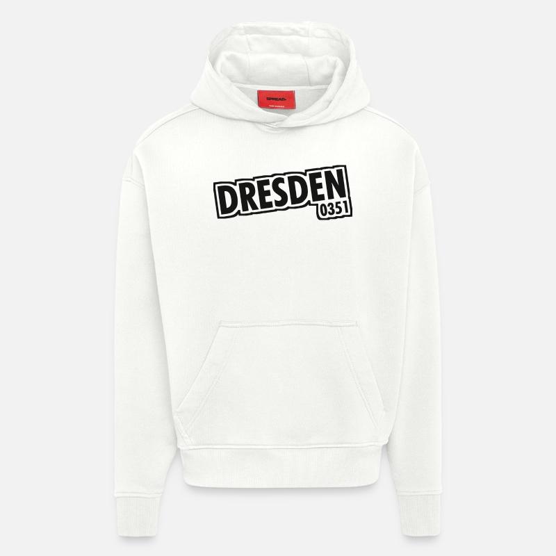 Dresden - 0351 - Area Code - Saxony - Hoodie- made by SPREAD  - OFF WHITE