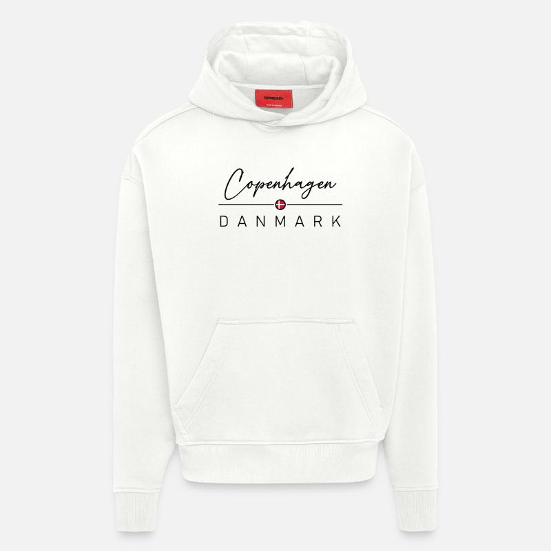 Danemark - Copenhague - Copenhague - Danemark - Sweat à capuche bio épais oversize fabriqué en UE - OFF WHITE