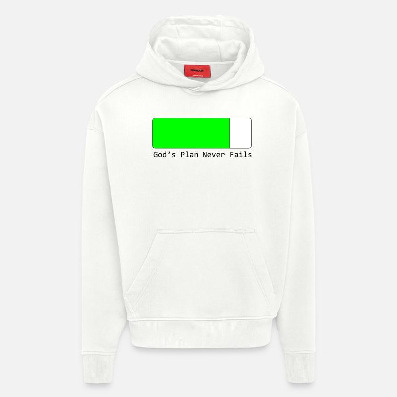 Gottes Pläne scheitern nie - Hoodie- made by SPREAD  - OFF WHITE