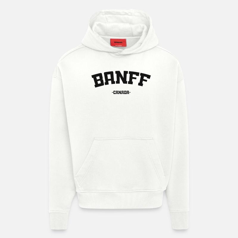 Banff - Canada - Kanada - Sweat à capuche bio épais oversize fabriqué en UE - OFF WHITE