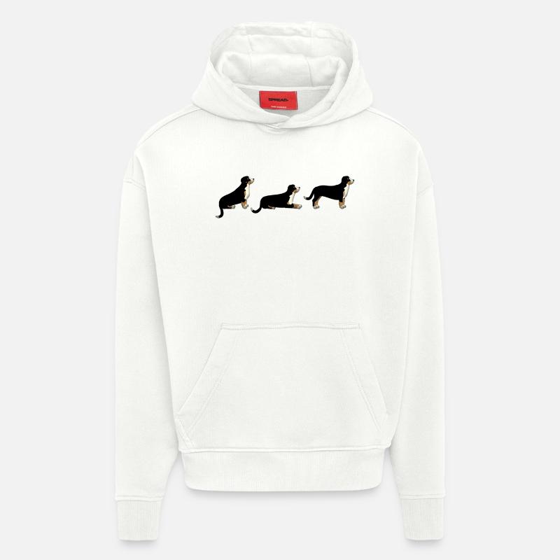 space standing empty - Sweat à capuche bio épais oversize fabriqué en UE - OFF WHITE