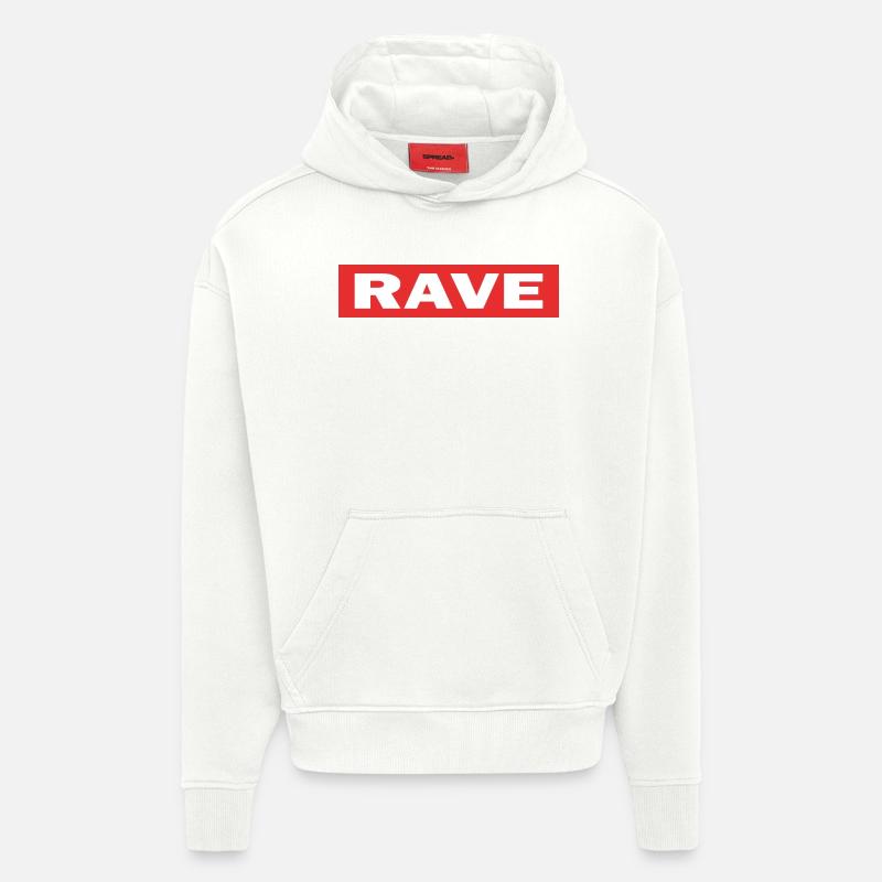Rave - Sweat à capuche bio épais oversize fabriqué en UE - OFF WHITE