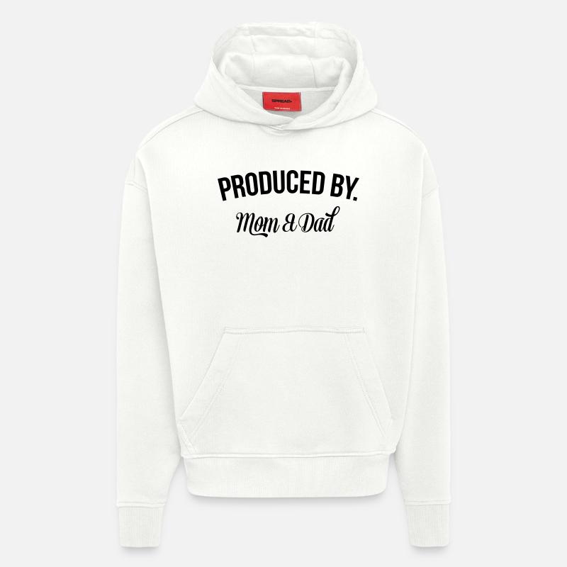 Produced by Mom & Dad - Sweat à capuche bio épais oversize fabriqué en UE - OFF WHITE