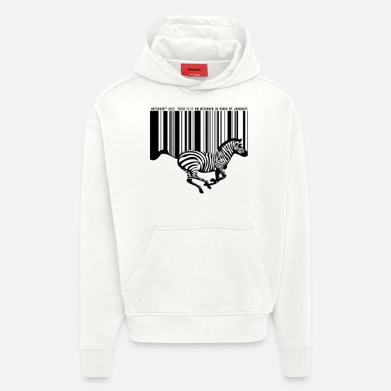 Zebra-Barcode - Hoodie- made by SPREAD  - OFF WHITE