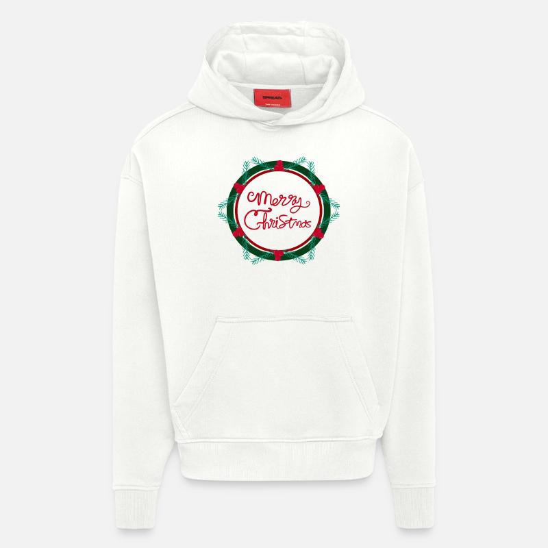 Weihnachtssternkranz - Hoodie- made by SPREAD  - OFF WHITE