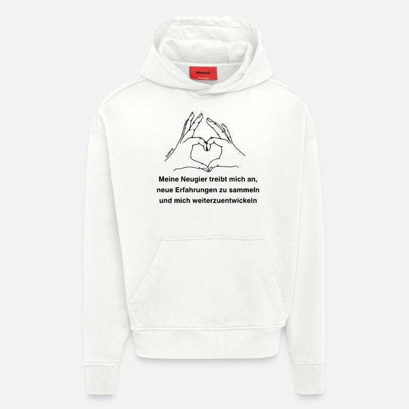 Signe du zodiaque Gémeaux - Sweat à capuche bio épais oversize fabriqué en UE - OFF WHITE