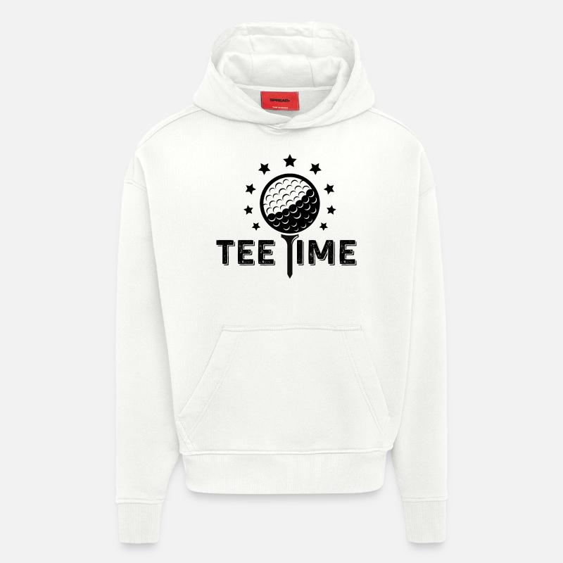 Tee Time ! - Sweat à capuche bio épais oversize fabriqué en UE - OFF WHITE