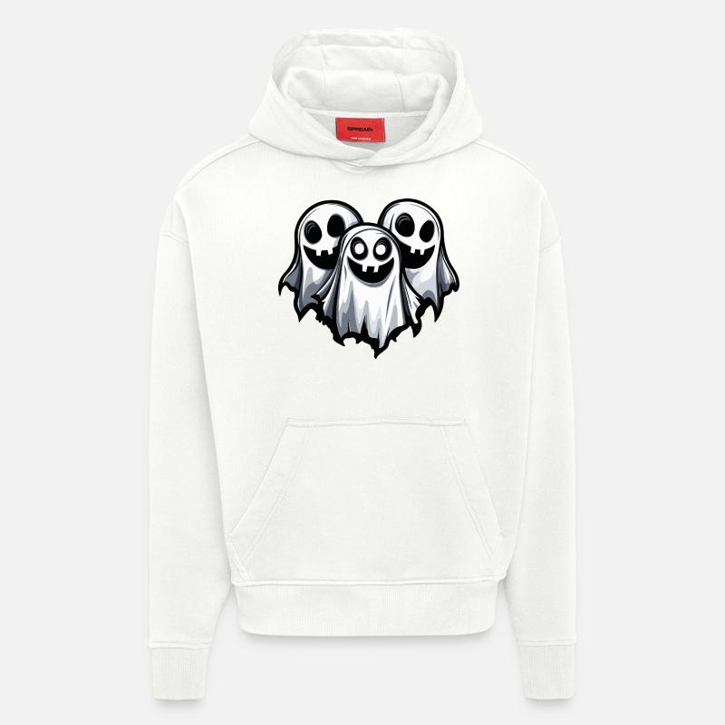 Ghosts Halloween Ghost - Hoodie- made by SPREAD  - OFF WHITE