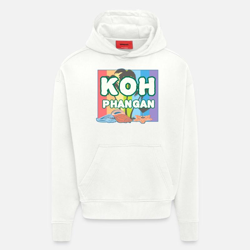 Regenbogen K8h Phangan - Hoodie- made by SPREAD  - OFF WHITE