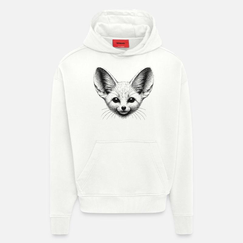 Fennec - Sweat à capuche bio épais oversize fabriqué en UE - OFF WHITE