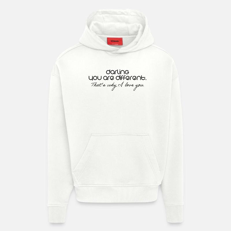 romantisk - Heavyweight oversized organic hoodie made in EU - OFF WHITE