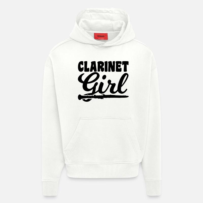 Klarinetten Mädchen - Hoodie- made by SPREAD  - OFF WHITE