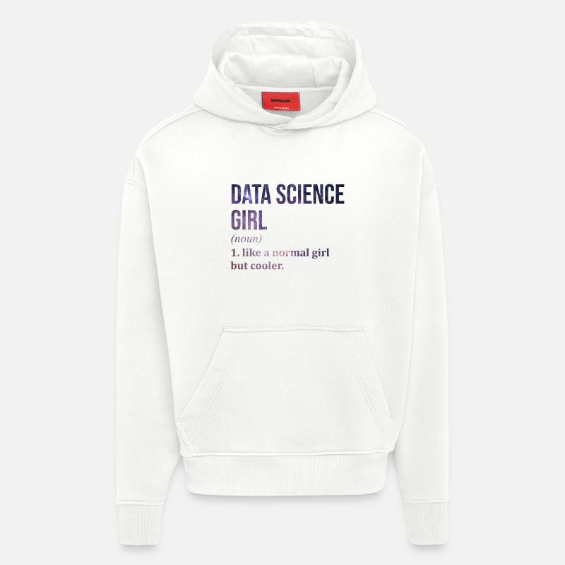 Science des données - Sweat à capuche bio épais oversize fabriqué en UE - OFF WHITE