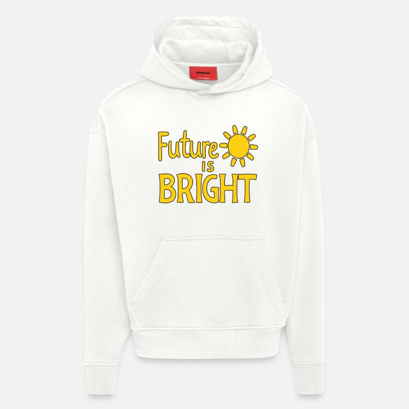 Future Is Bright - Sun - Hoodie- made by SPREAD  - OFF WHITE