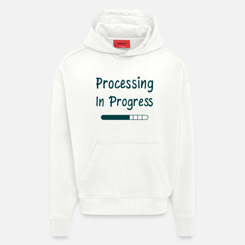 Processing In Progress Loading Bar Statement - Hoodie- made by SPREAD  - OFF WHITE