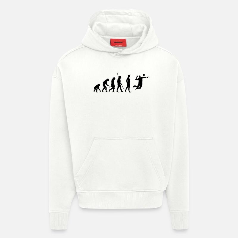 Volleyball Beach Volleyball Evolution - Sweat à capuche bio épais oversize fabriqué en UE - OFF WHITE
